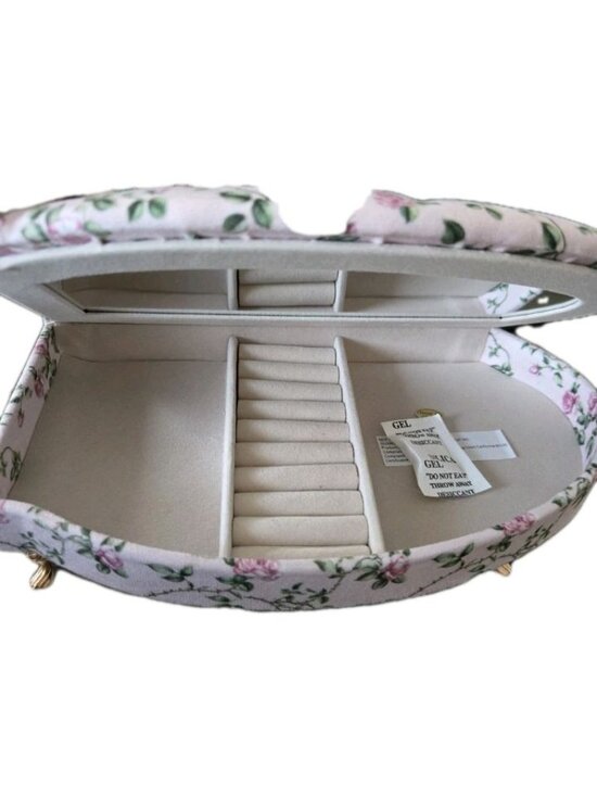 Amazon.com: Felice Ann Floral Jewelry Box Storager Organizer  New Pink Roses Victorian Doll Chaise Jewelry Box Organizer Couch Jewelry Box